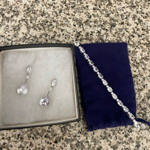 Swarovski Earrings and Tennis Bracelet